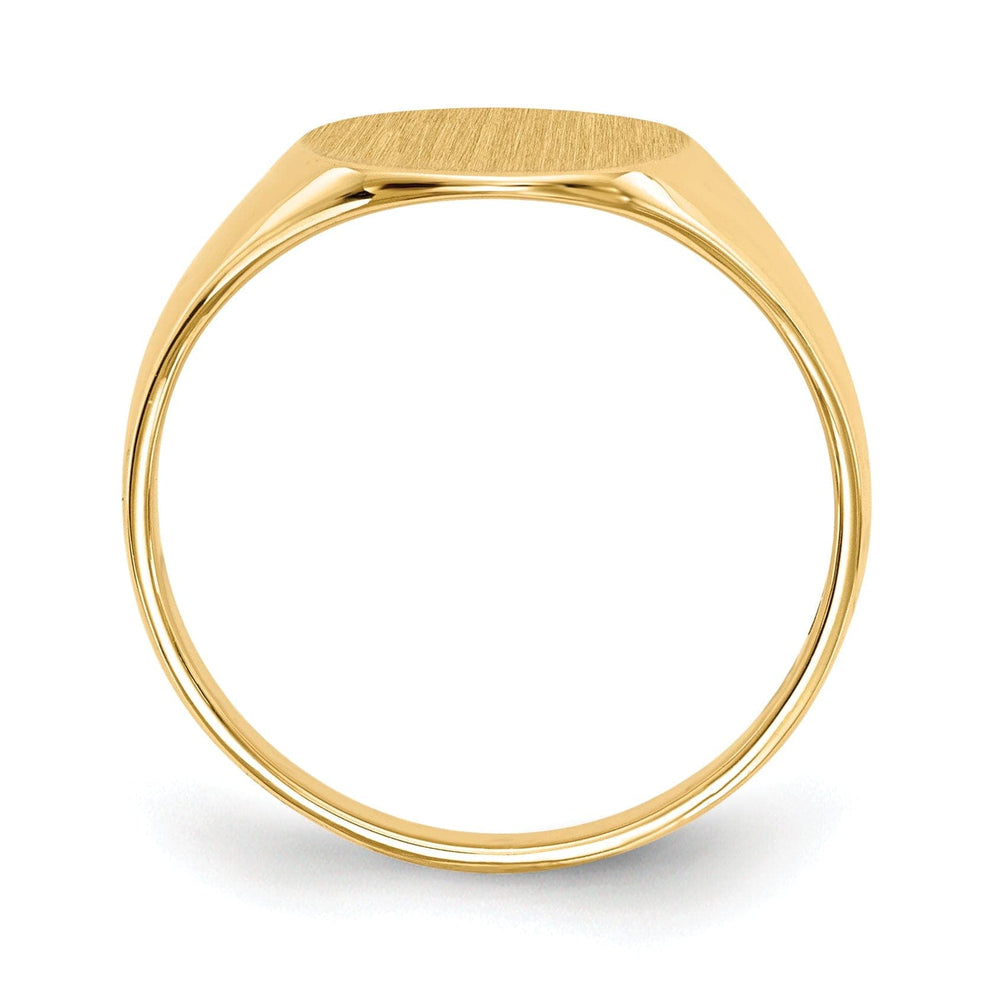 Lovely Rita's Ring 14k Yellow Gold Brushed Solid Polished Signet Ring
