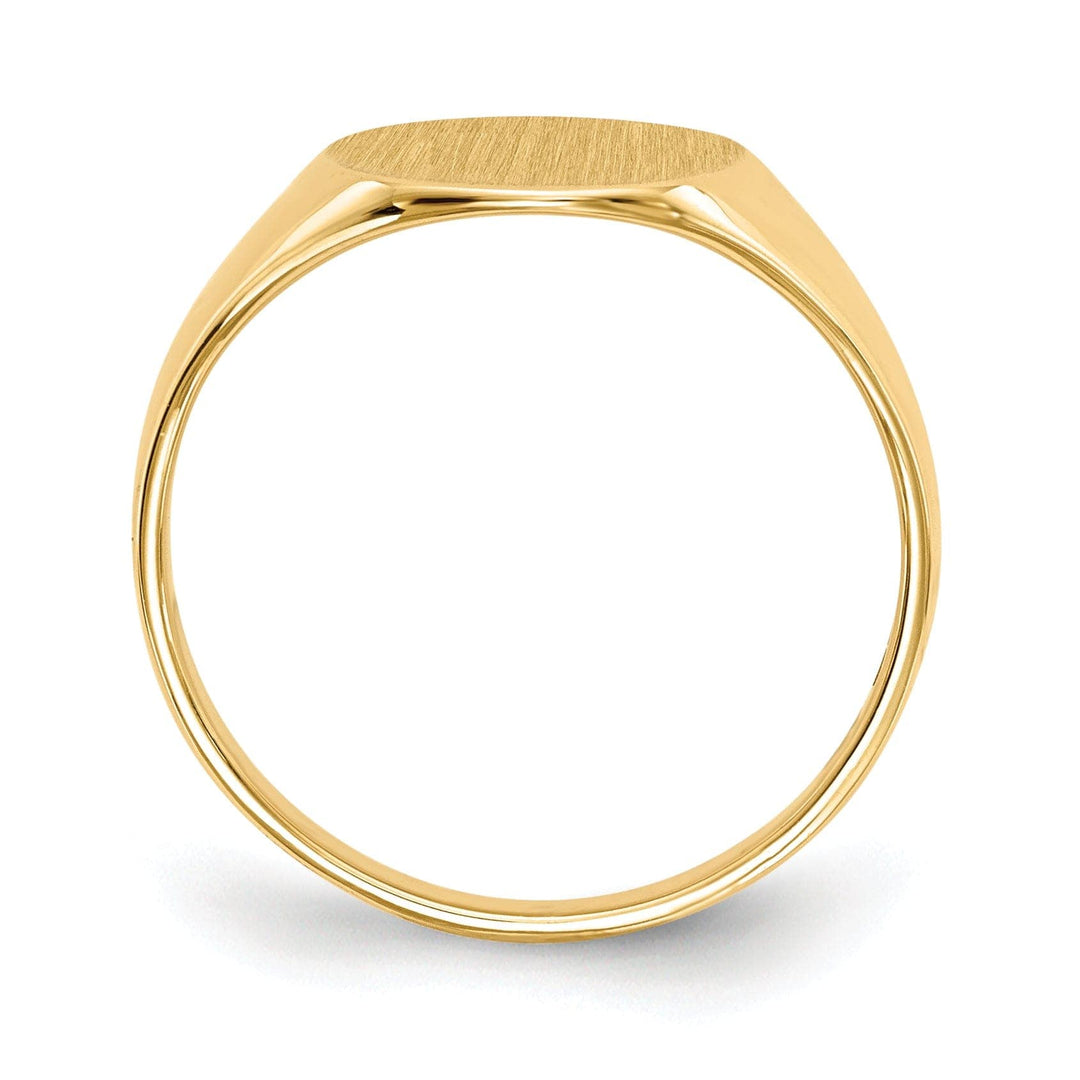 Lovely Rita's Ring 14k Yellow Gold Brushed Solid Polished Signet Ring