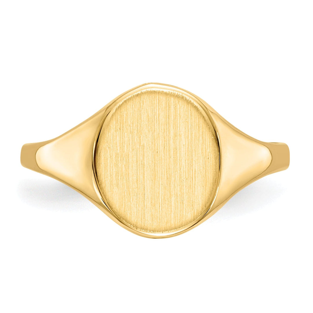 Lovely Rita's Ring 14k Yellow Gold Brushed Solid Polished Signet Ring