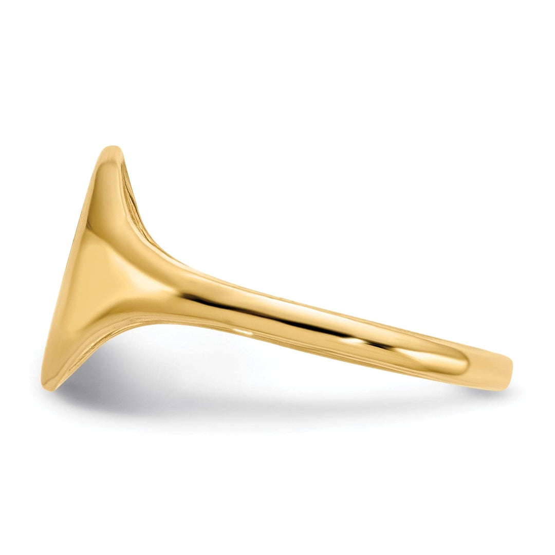 Lovely Rita's Ring 14k Yellow Gold Brushed Solid Polished Signet Ring