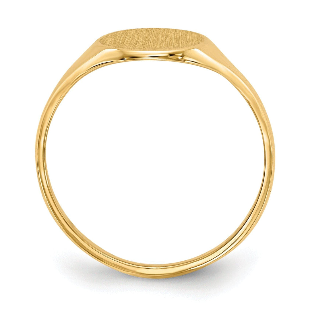 Lovely Rita's Ring 14k Yellow Gold Brushed Solid Polished Signet Ring