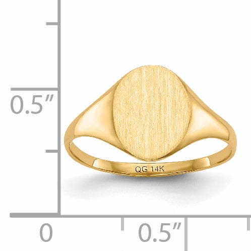 Lovely Rita's Ring 14k Yellow Gold Brushed Solid Polished Signet Ring