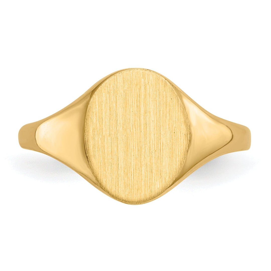 Lovely Rita's Ring 14k Yellow Gold Brushed Solid Polished Signet Ring