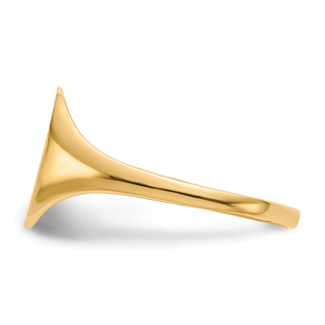 Lovely Rita's Ring 14k Yellow Gold Brushed Solid Polished Signet Ring