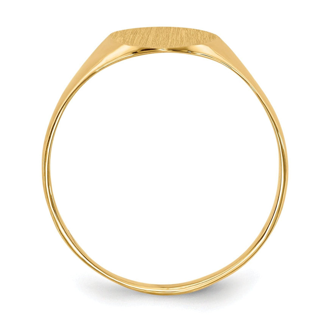 Lovely Rita's Ring 14k Yellow Gold Brushed Solid Polished Signet Ring