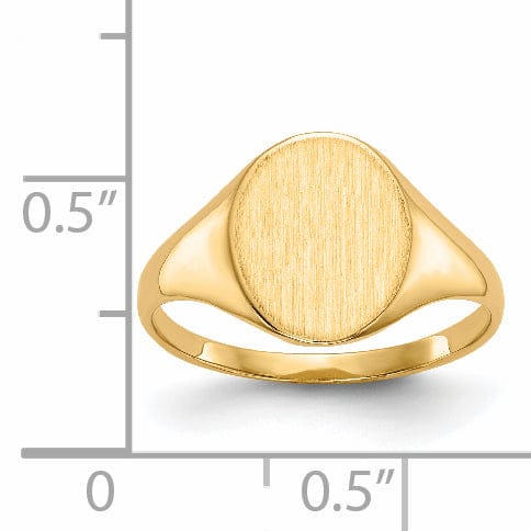 Lovely Rita's Ring 14k Yellow Gold Brushed Solid Polished Signet Ring