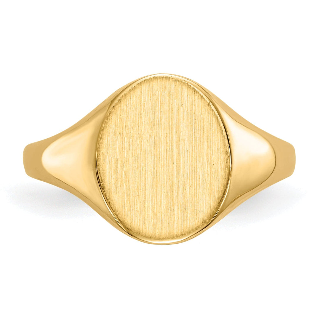 Lovely Rita's Ring 14k Yellow Gold Brushed Solid Polished Signet Ring