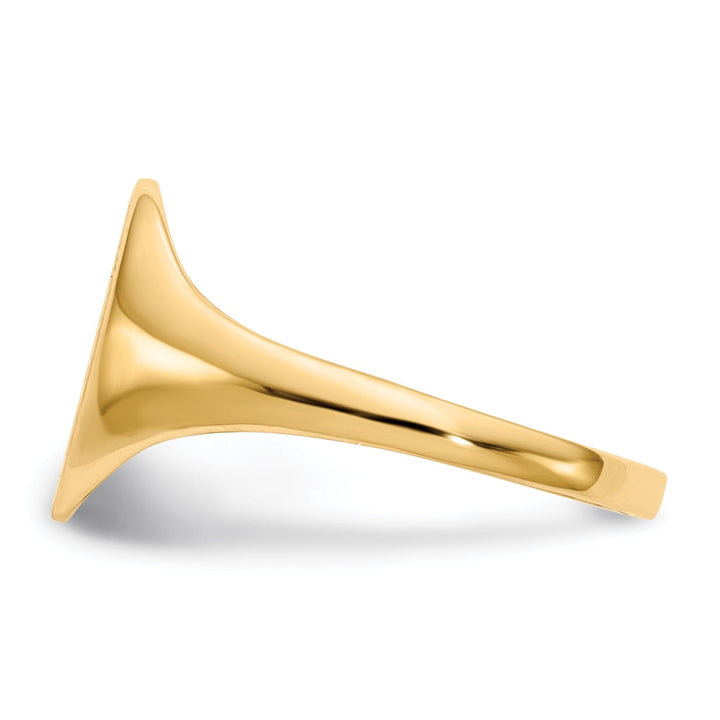 Lovely Rita's Ring 14k Yellow Gold Brushed Solid Polished Signet Ring