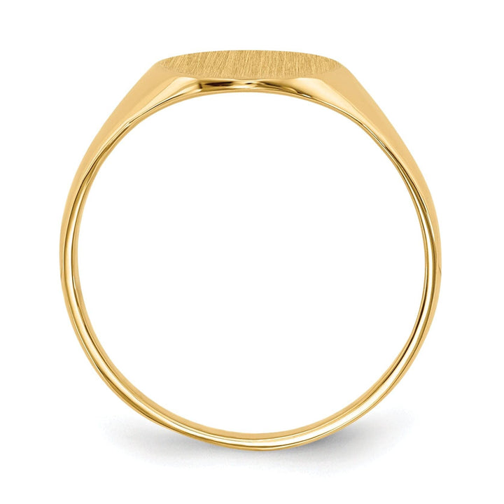 Lovely Rita's Ring 14k Yellow Gold Brushed Solid Polished Signet Ring