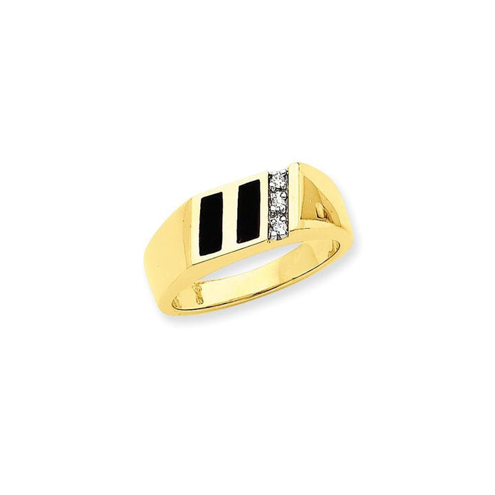 Lovely Rita's Ring 14k Yellow Gold Casted Men's 1/20ct. Diamond Ring