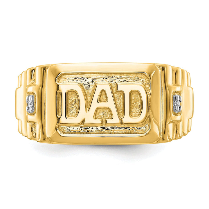 Lovely Rita's Ring 14k Yellow Gold Casted Men's Diamond Dad Ring