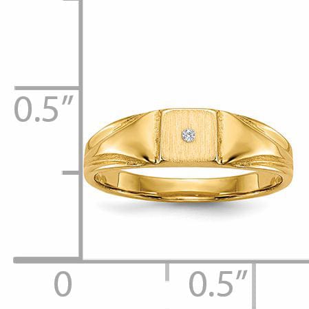 Lovely Rita's Ring 14k Yellow Gold Child's Diamond Signet Ring
