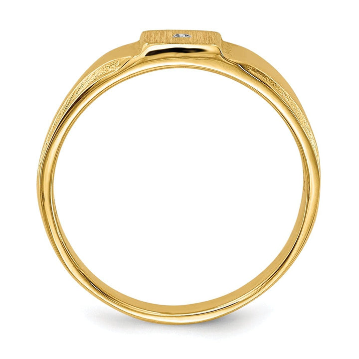 Lovely Rita's Ring 14k Yellow Gold Child's Diamond Signet Ring