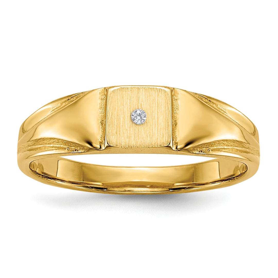 Lovely Rita's Ring 14k Yellow Gold Child's Diamond Signet Ring