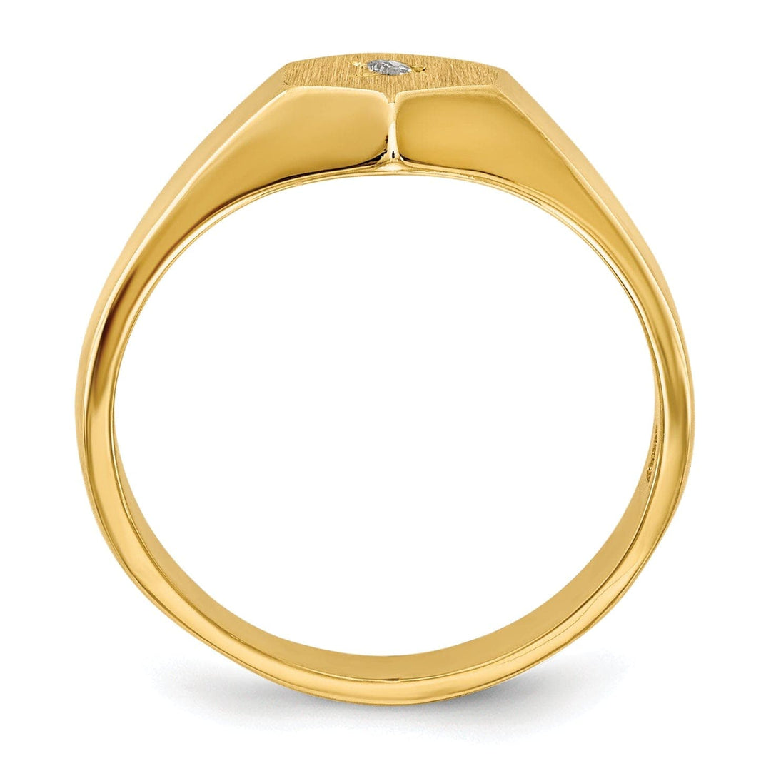 Lovely Rita's Ring 14k Yellow Gold Child's Diamond Signet Ring