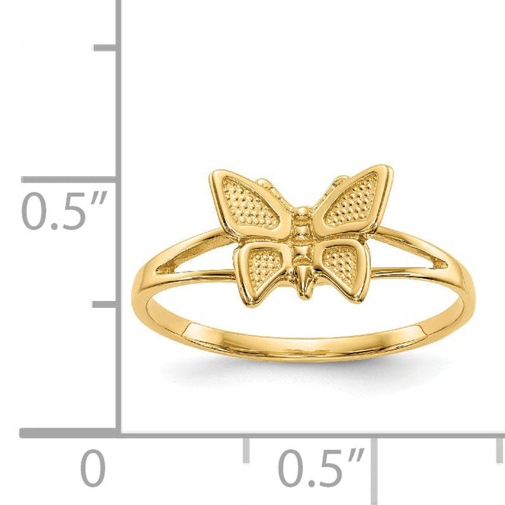 Lovely Rita's Ring 14k Yellow Gold Children's Butterfly Ring
