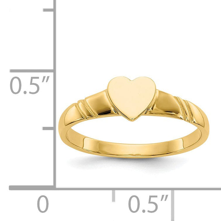Lovely Rita's Ring 14k Yellow Gold Children's Heart Children's Ring