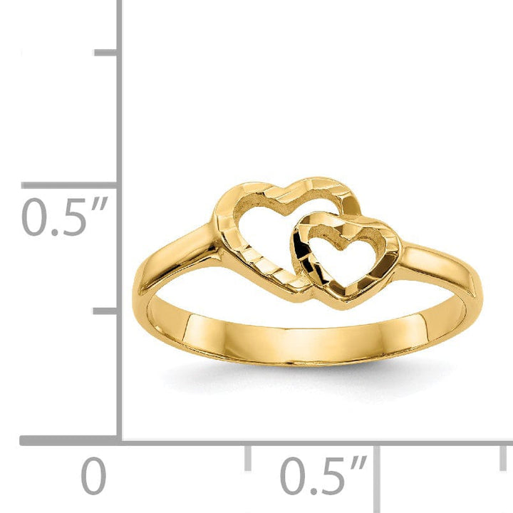 Lovely Rita's Ring 14k Yellow Gold Children's Heart Children's Ring