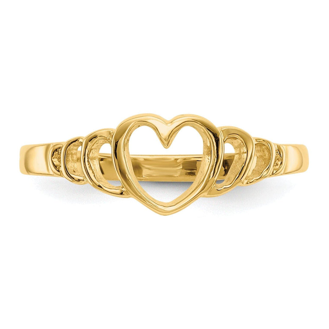 Lovely Rita's Ring 14k Yellow Gold Children's Heart Ring