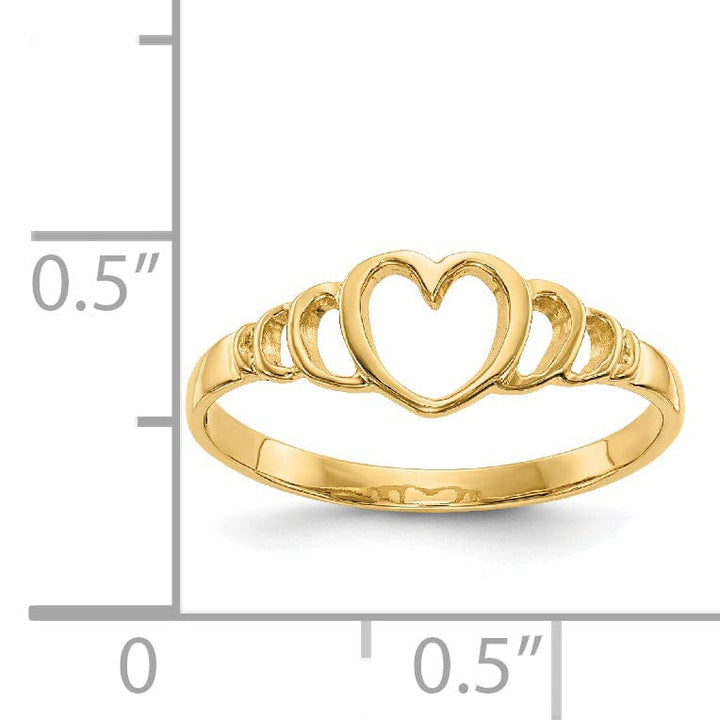 Lovely Rita's Ring 14k Yellow Gold Children's Heart Ring