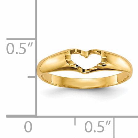 Lovely Rita's Ring 14k Yellow Gold Children's Heart Ring
