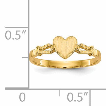 Lovely Rita's Ring 14k Yellow Gold Children's Heart Ring