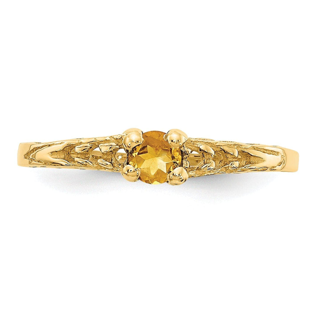 Lovely Rita's Ring 14k Yellow Gold Citrine Birthstone Baby Ring