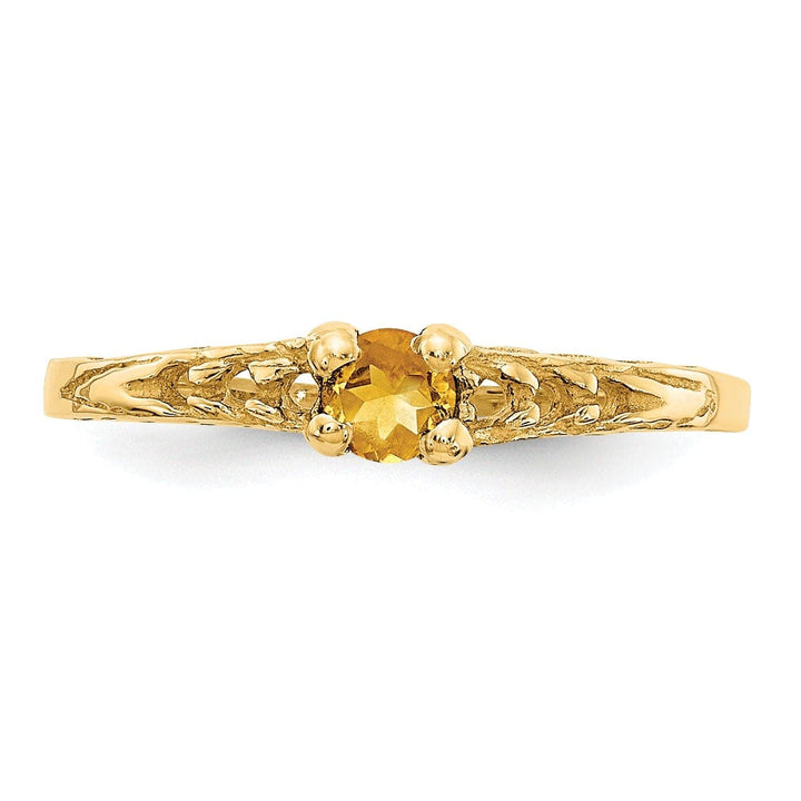 Lovely Rita's Ring 14k Yellow Gold Citrine Birthstone Baby Ring