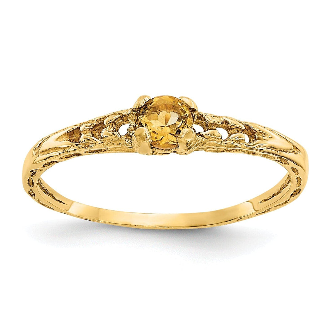 Lovely Rita's Ring 14k Yellow Gold Citrine Birthstone Baby Ring