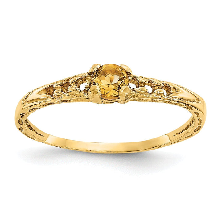 Lovely Rita's Ring 14k Yellow Gold Citrine Birthstone Baby Ring