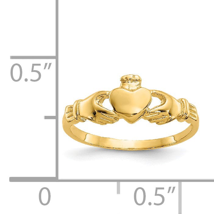 Lovely Rita's Ring 14k Yellow Gold Claddagh Baby Ring