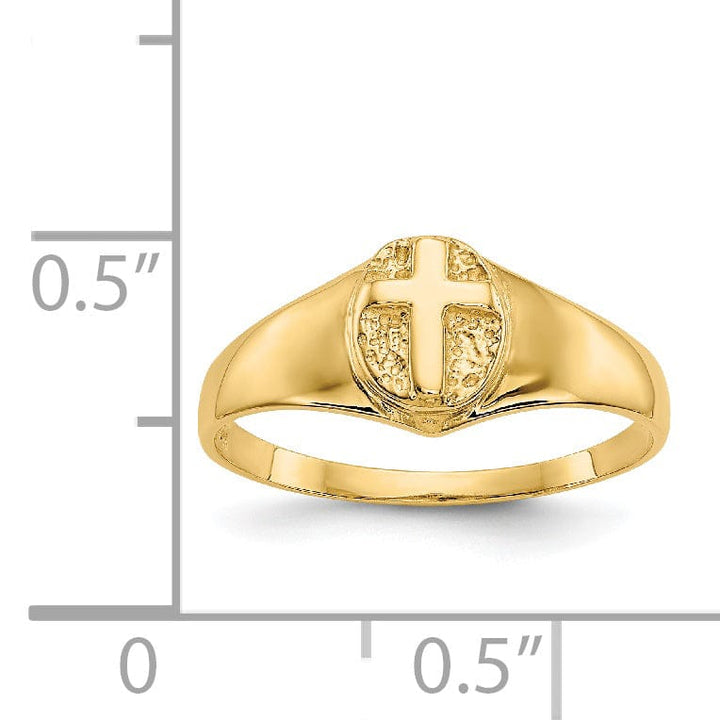Lovely Rita's Ring 14k Yellow Gold Cross Children's Ring