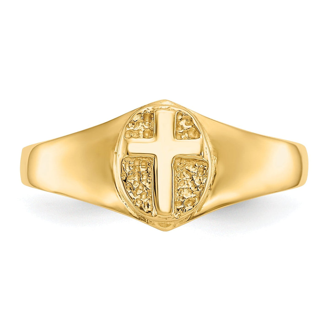 Lovely Rita's Ring 14k Yellow Gold Cross Children's Ring