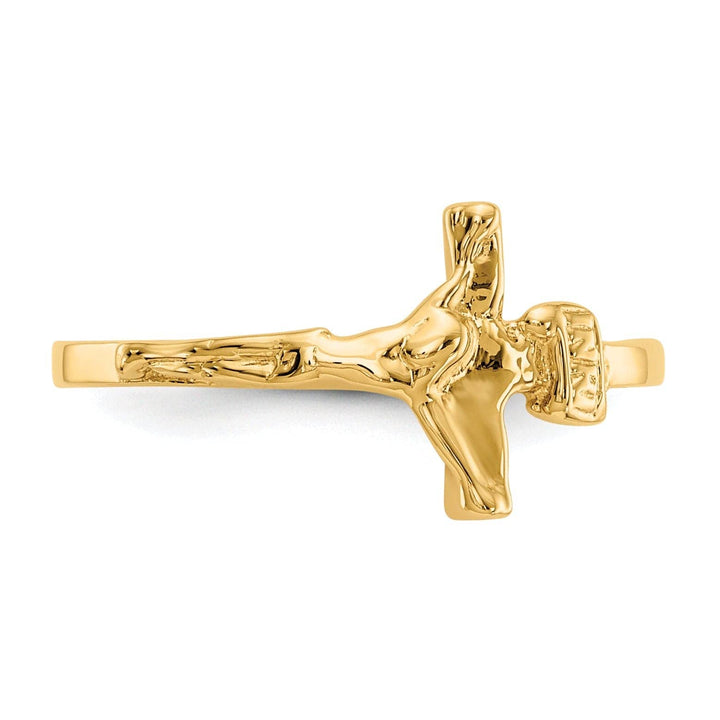 Lovely Rita's Ring 14k Yellow Gold Crucifix Children's Ring