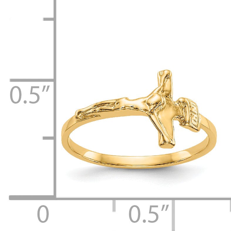Lovely Rita's Ring 14k Yellow Gold Crucifix Children's Ring