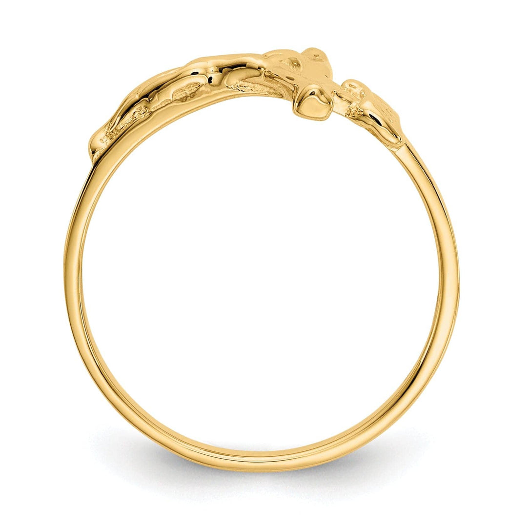 Lovely Rita's Ring 14k Yellow Gold Crucifix Children's Ring