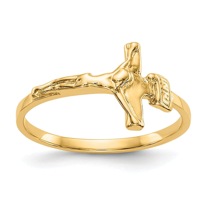 Lovely Rita's Ring 14k Yellow Gold Crucifix Children's Ring