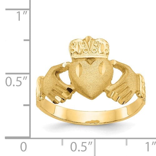 Lovely Rita's Ring 14k yellow gold D.C mens claddagh ring