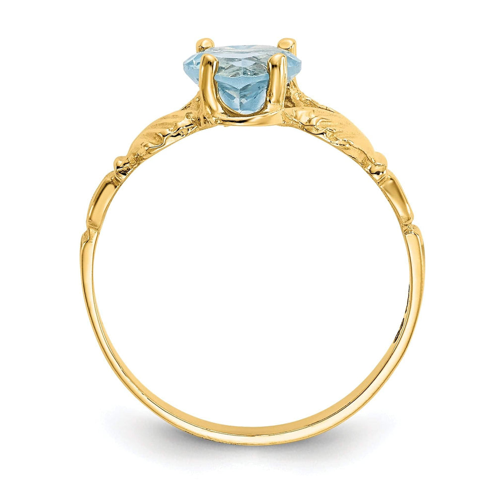 Lovely Rita's Ring 14k Yellow Gold December Birthstone Claddagh Ring