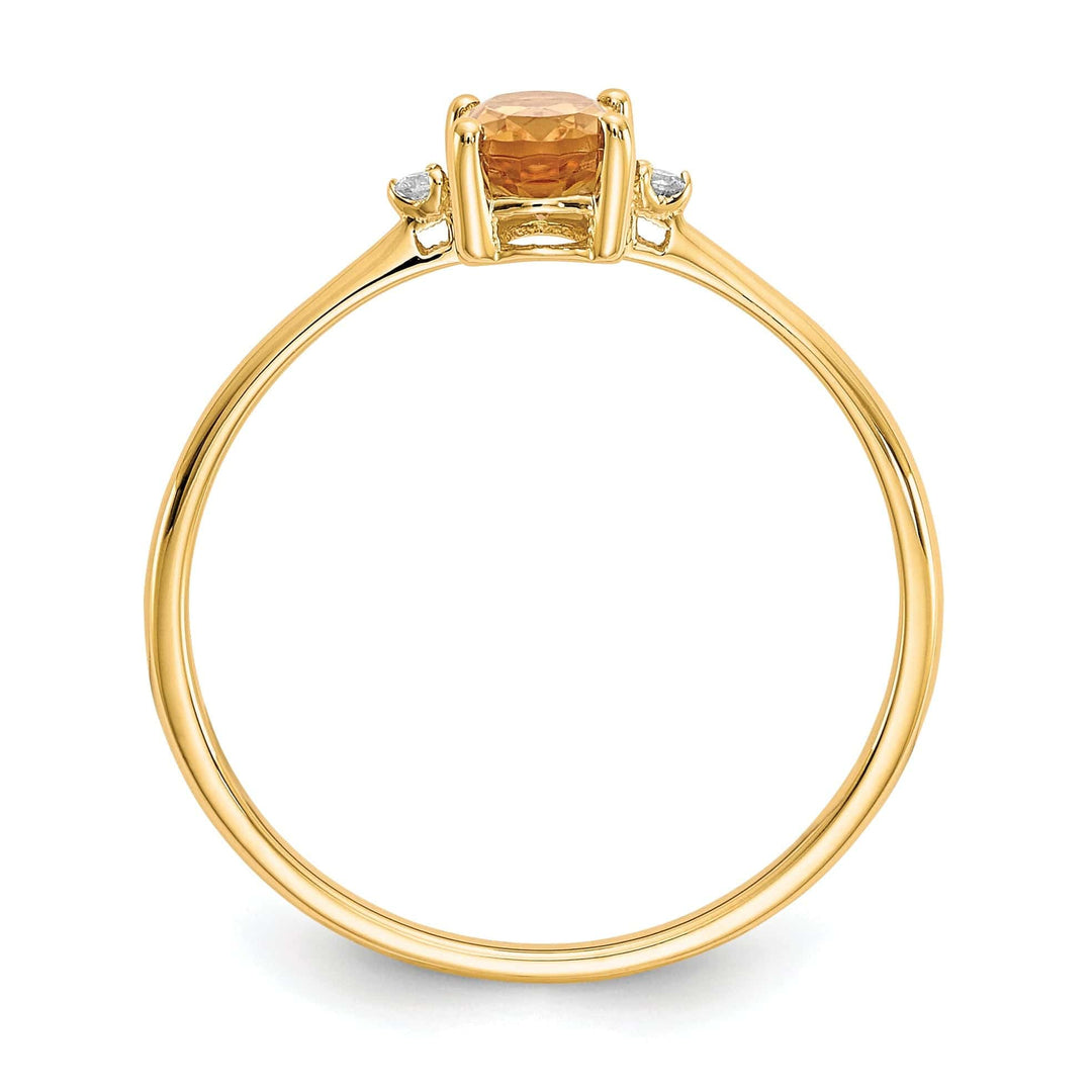 Lovely Rita's Ring 14k Yellow Gold Diamond Citrine Birthstone Ring