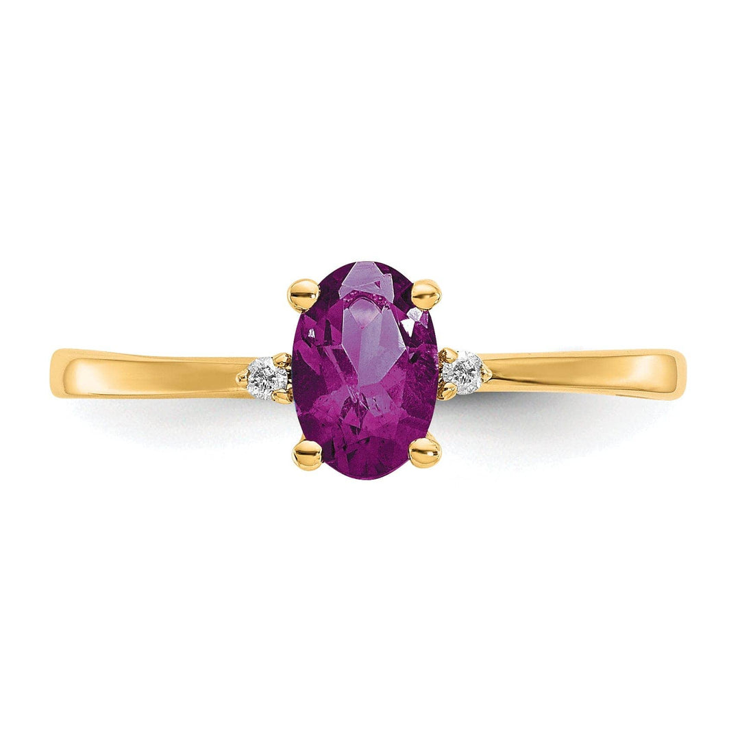Lovely Rita's Ring 14k Yellow Gold Diamond Garnet Birthstone Ring