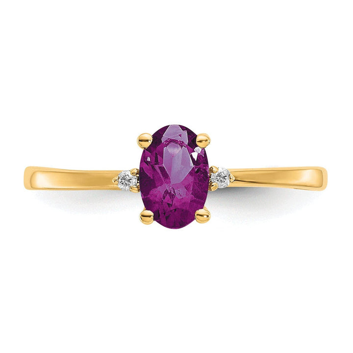 Lovely Rita's Ring 14k Yellow Gold Diamond Garnet Birthstone Ring