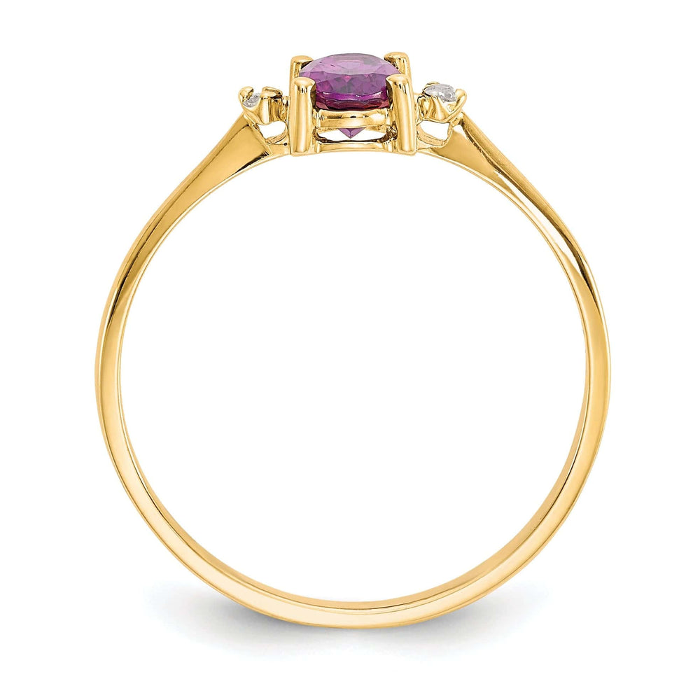Lovely Rita's Ring 14k Yellow Gold Diamond Garnet Birthstone Ring