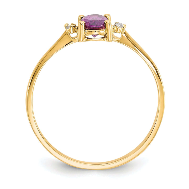 Lovely Rita's Ring 14k Yellow Gold Diamond Garnet Birthstone Ring