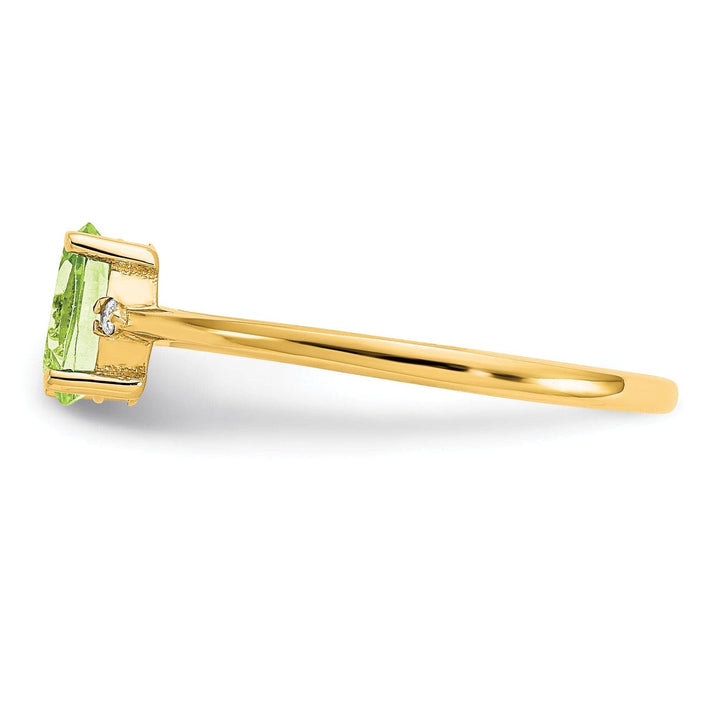 Lovely Rita's Ring 14k Yellow Gold Diamond Peridot Birthstone Ring