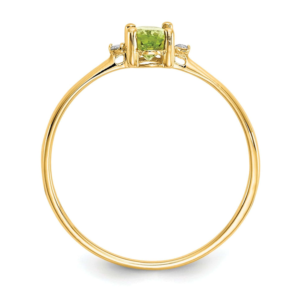 Lovely Rita's Ring 14k Yellow Gold Diamond Peridot Birthstone Ring