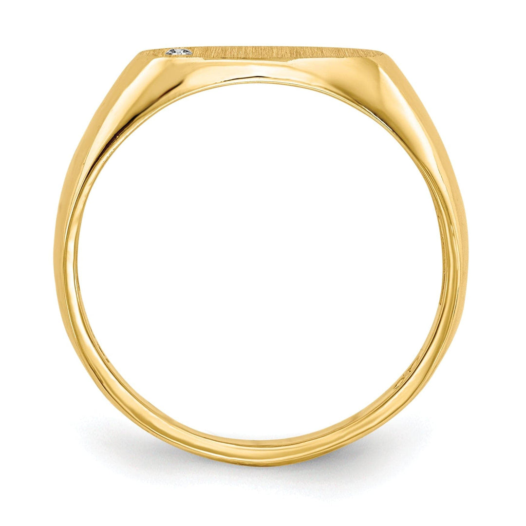 Lovely Rita's Ring 14k Yellow Gold Diamond Signet Ring