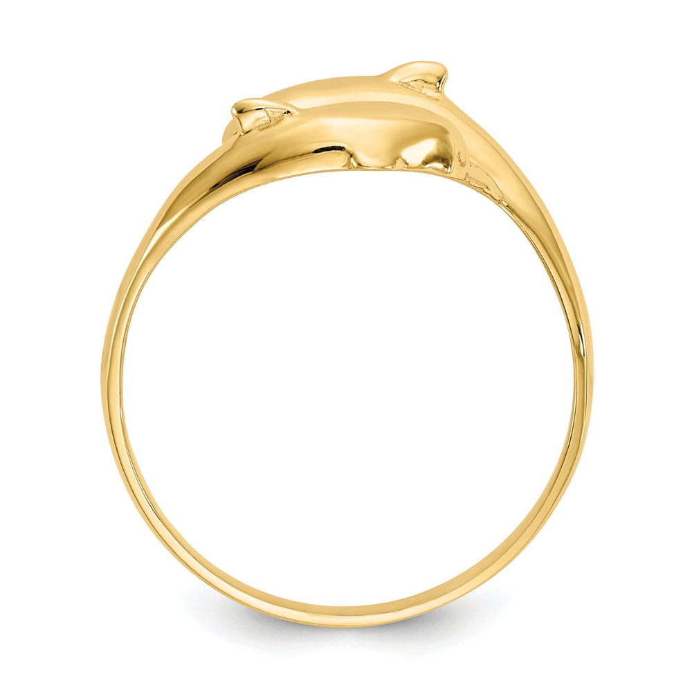 Lovely Rita's Ring 14k Yellow Gold Double Dolphin Ring