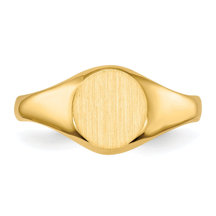Lovely Rita's Ring 14k Yellow Gold Engraveable Signet Children Ring