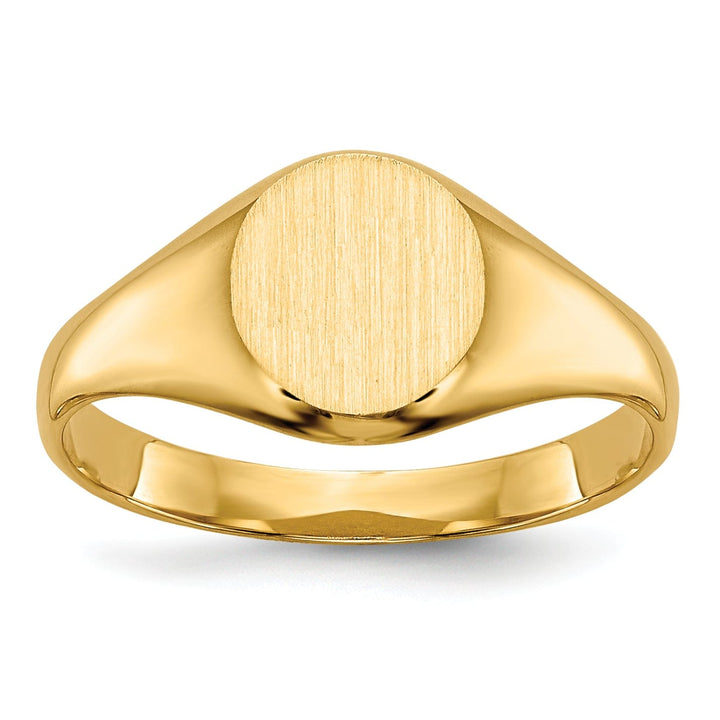 Lovely Rita's Ring 14k Yellow Gold Engraveable Signet Children Ring